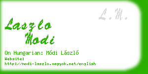 laszlo modi business card