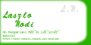 laszlo modi business card